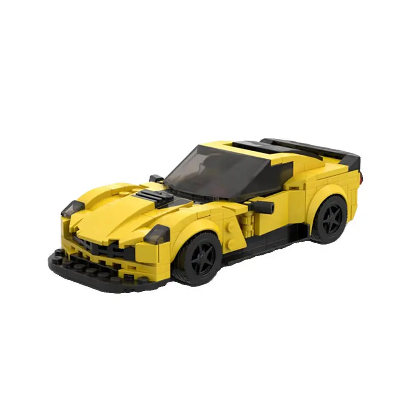 MOC Corvetteed Z06 Speed Champions Sports Cars Building Blocks Set, juguetes para niños, regalos para niños y niñas