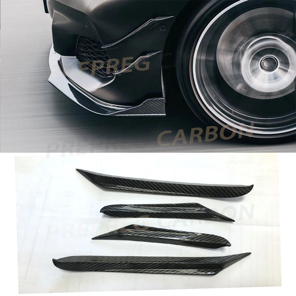 

Dry Carbon Fiber Air Vent Fins Trims Winglet Body Kits For BMW 8 Series 840i G14 G15 G16 2019 2020 Front Bumper Side Canards