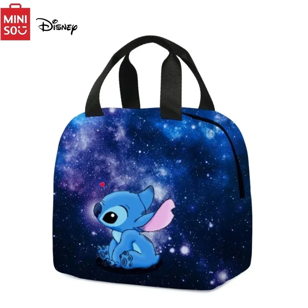 MINISO Stitch torba na drugie śniadanie dla dzieci szkoła podstawowa pudełko na drugie śniadanie torba najlepszy prezent dla dzieci Cartoon Mochila