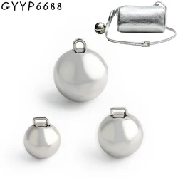 2/10/30PCS 30-40-49mm Silver Metal Pendant Ball For Chain Collar Bags Handbag Purse Bead Decoration Gift DIY Crafts Accessories