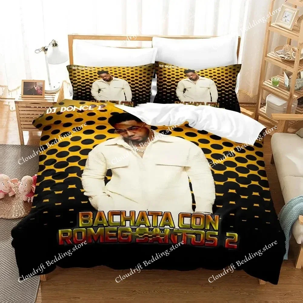 Singer Romeo Santos  Bedding Set Boys Girls Twin Queen Size Duvet Cover Pillowcase Bed Kids Adult Fashion Home Textileextile026