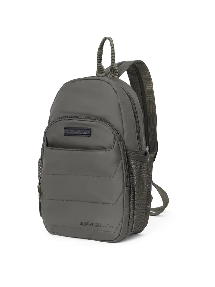 Volunteer Chest Bags for Men 2025 Fashion Casual Multifunction Backpack Multi-pocket Travel Capacity Oxford Bags 1713-14