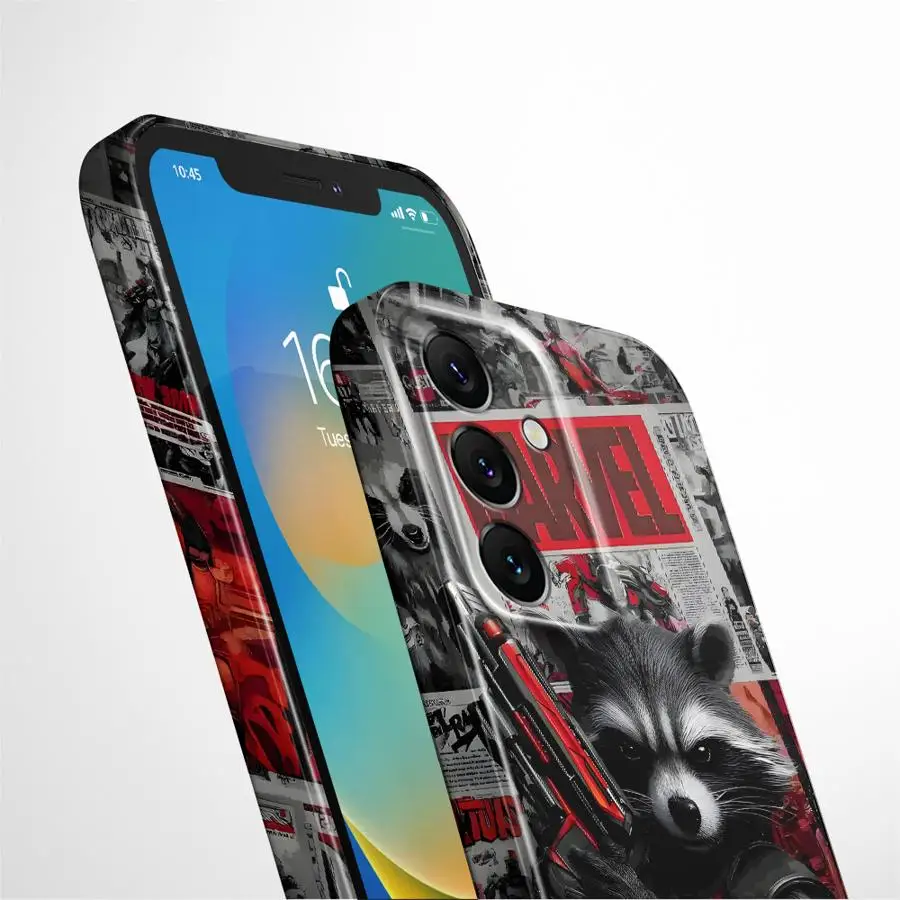 Marvel Wright Rocket Raccoon Hard Phone Cover Case for Samsung Galaxy A04 A55 A06 A52s A54 A05 A53 A50 A30 A51 A25