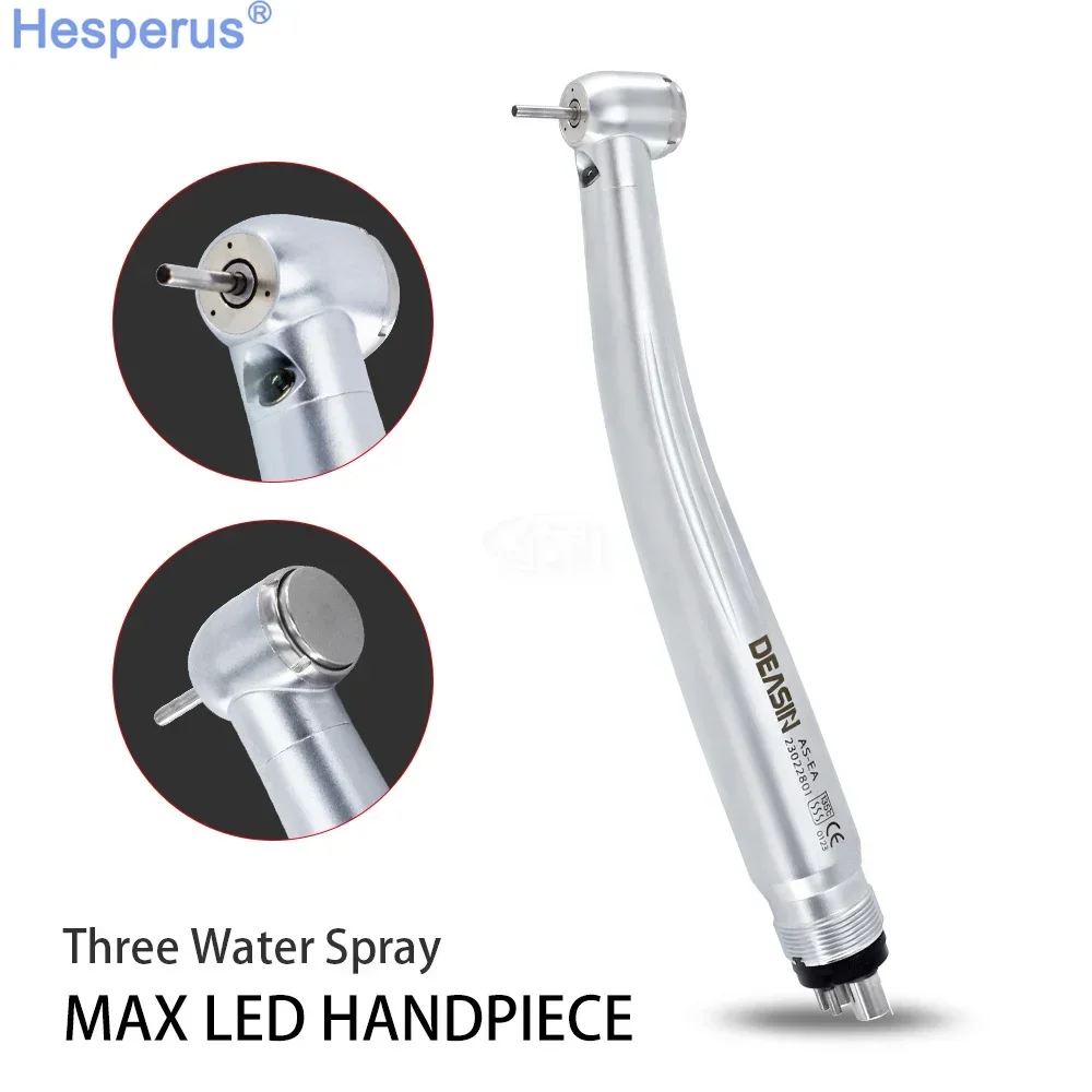 Den  tal Max LED E-generator Push Button High Speed Handpiece Air Turbine Triple Water Spray Handpiece B2/M4 den tistry Tools