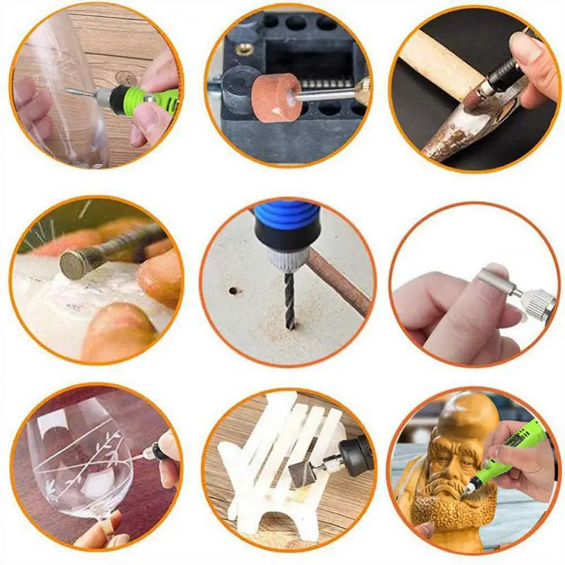 108Pcs Wood Router Engraving Tool Kit Multi-Functional Electric Corded Micro Engraver Etching Pen DIY Rotary Tool With Scriber