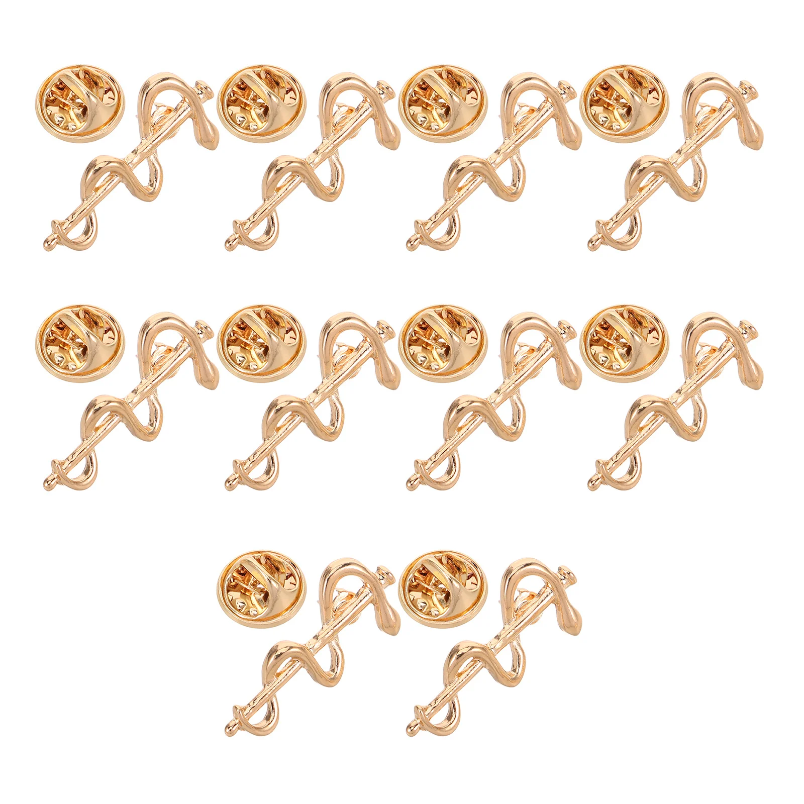 

10Pcs Snake Wrapped Brooch Pin Medical Badge Nursing Doctor Nurse Gift Alloy Gold Snake Brooch Nurse Appreciation Pin