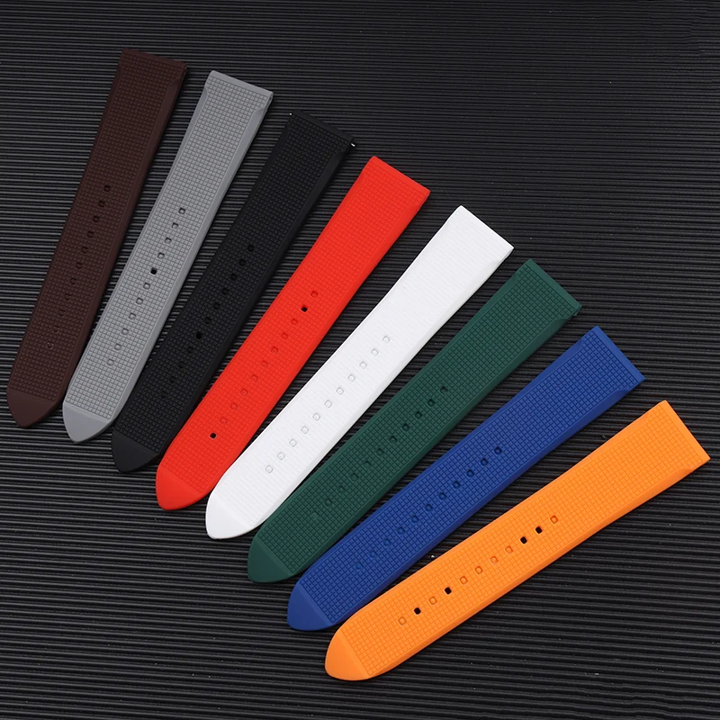 Watchband for Omega Seamaster 300 Speedmaster for 19mm 20mm 21 22mm Rubber Silicone Soft Waterproof and sweat proof Watch Strap