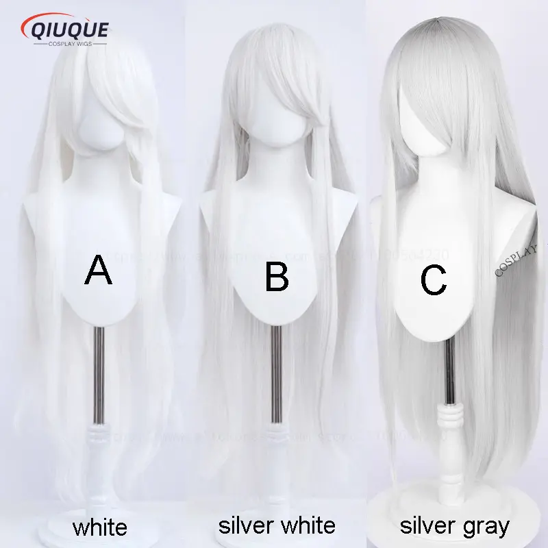 80 Colors 100cm Long Straight Cosplay Wig Anime Compatible Universal Omopinenet Heat Resistant Synthetic Hair Wigs + Wig Cap - Image 19