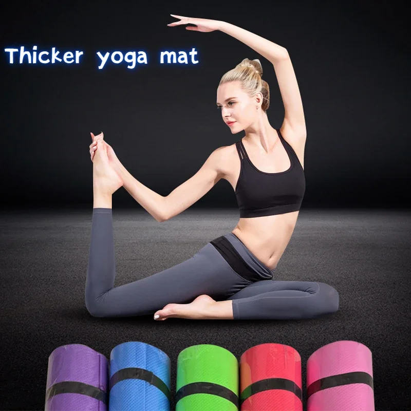 

1.5 Cm Extra Thick Yoga Mat Comfortable Non-slip Shock Absorbing Elbow Mat Knee Mat Exercise Slimming Pilates Gymnastics Mat Mat