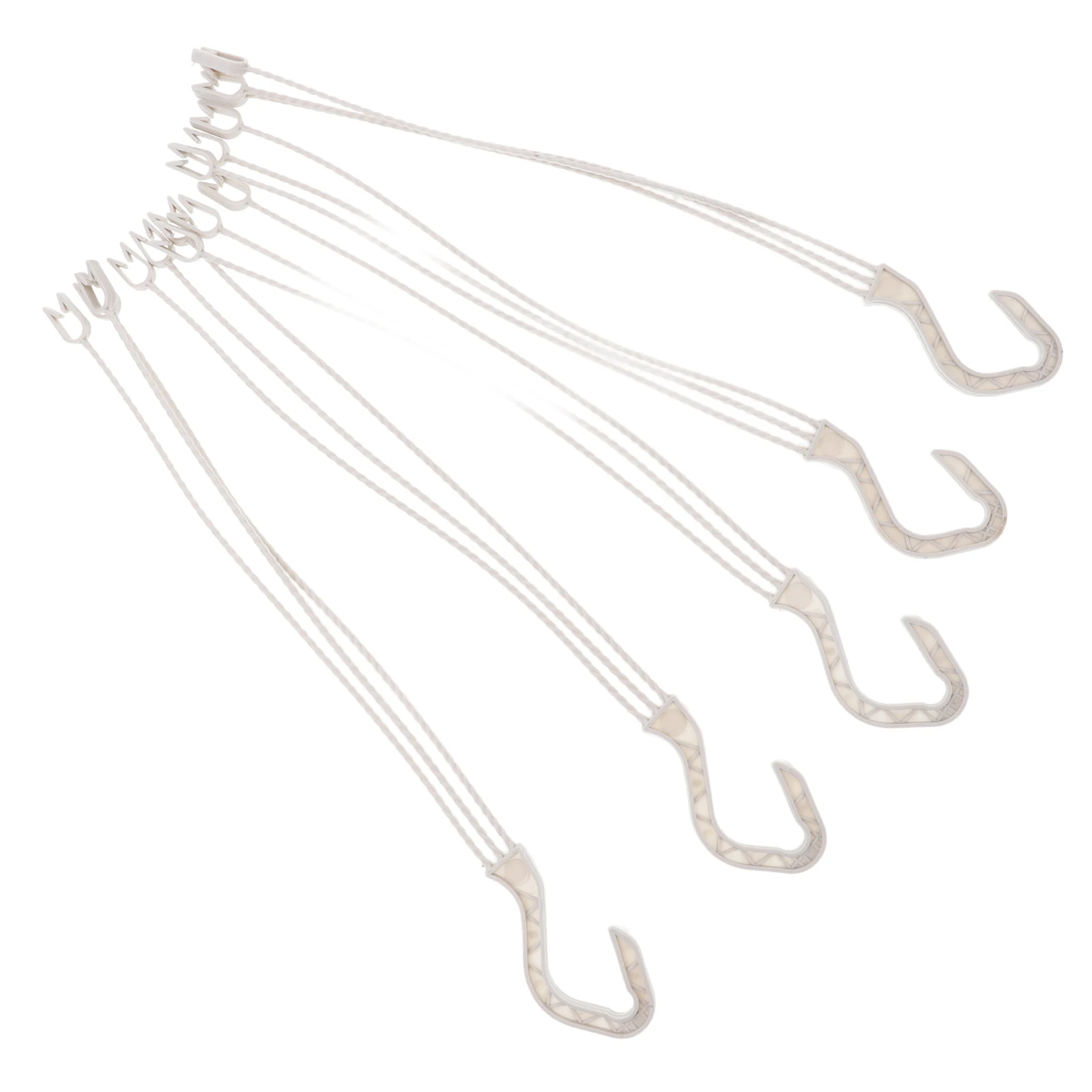 

5 White Pcs Hanging Basket Flower Pot Hooks for Plants Plastic Holders Home Office Balcony Terrace Garden Accessories Planter