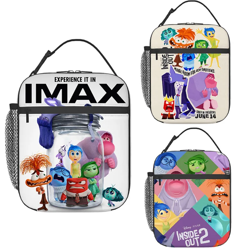 

New Inside Out 2 Lunch Bags Office Workers and Students Inside Out Anime Peripherals Sadness Anger Joy Portable Lunch Bags