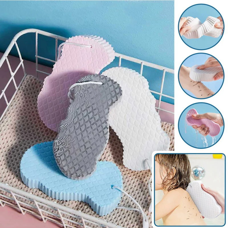 Soft Exfoilating Sponge Body Scrub Magic Bath Sponge Cleaning Shower Brush Exfoliator Dead Skin Bath Accessories for Women Kids