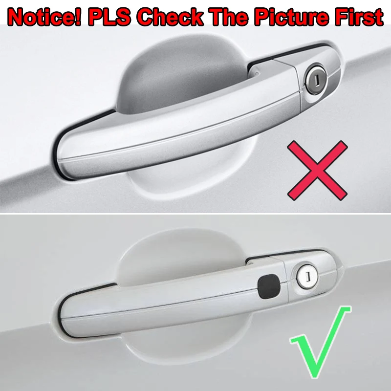 Apktnka Chrome Door Handle Cover Trim With Smart Key For Ford Focus Escape Kuga C-Max S-Max Galaxy 2013 2014  2015 2016 2017