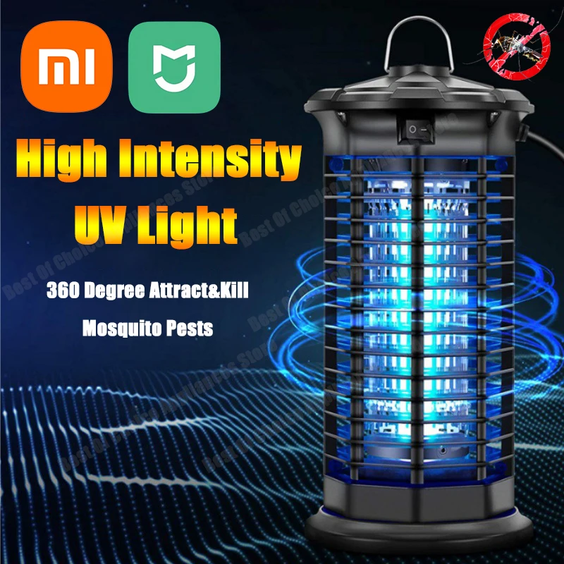 Новый электрический разрушитель комаров Xiaomi, высокопроизводительная УФ-светодиодная ловушка, шоковая ловушка для мух, ловушка для насекомых для дома, сада, двора, кемпинга