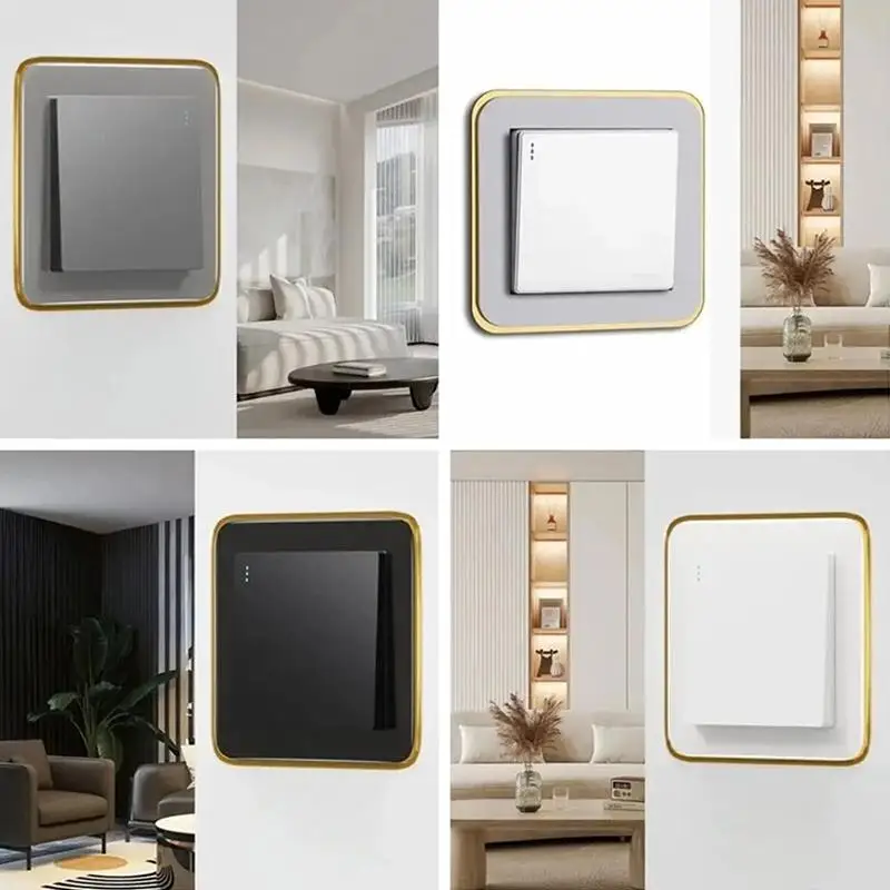 Simple Acrylic Dustproof Switch Protective Cover Anti-Dirty Protective Socket Decorative Frame Switch Sticker