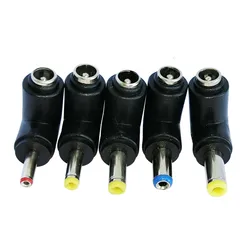 2pcs DC Power Jack Adapter 5.5 x 2.1mm Female To 6.5 4.8 4.4 4.0 3.5 3.0 2.5 2.1 1.7 1.35 mm Male 90 degree DC Plug Connectors