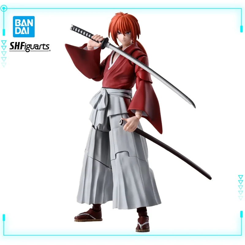 Bandai Original Genuine Anime Rurouni Kenshin Himura Kenshin S.H.Figuarts 13.5cm Collections Models Action Figures Toy Xmas Gift