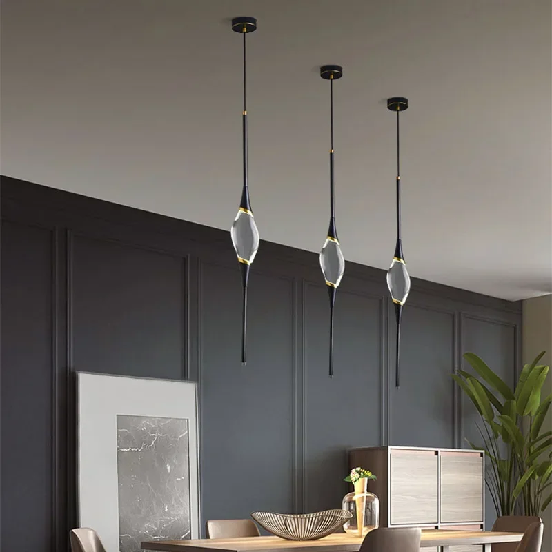 Nordic Post-modern Pendant Lights Creative Brass Diamond Crystal Bedroom Bedside Restaurant Bar Designer Lighting Fixtures