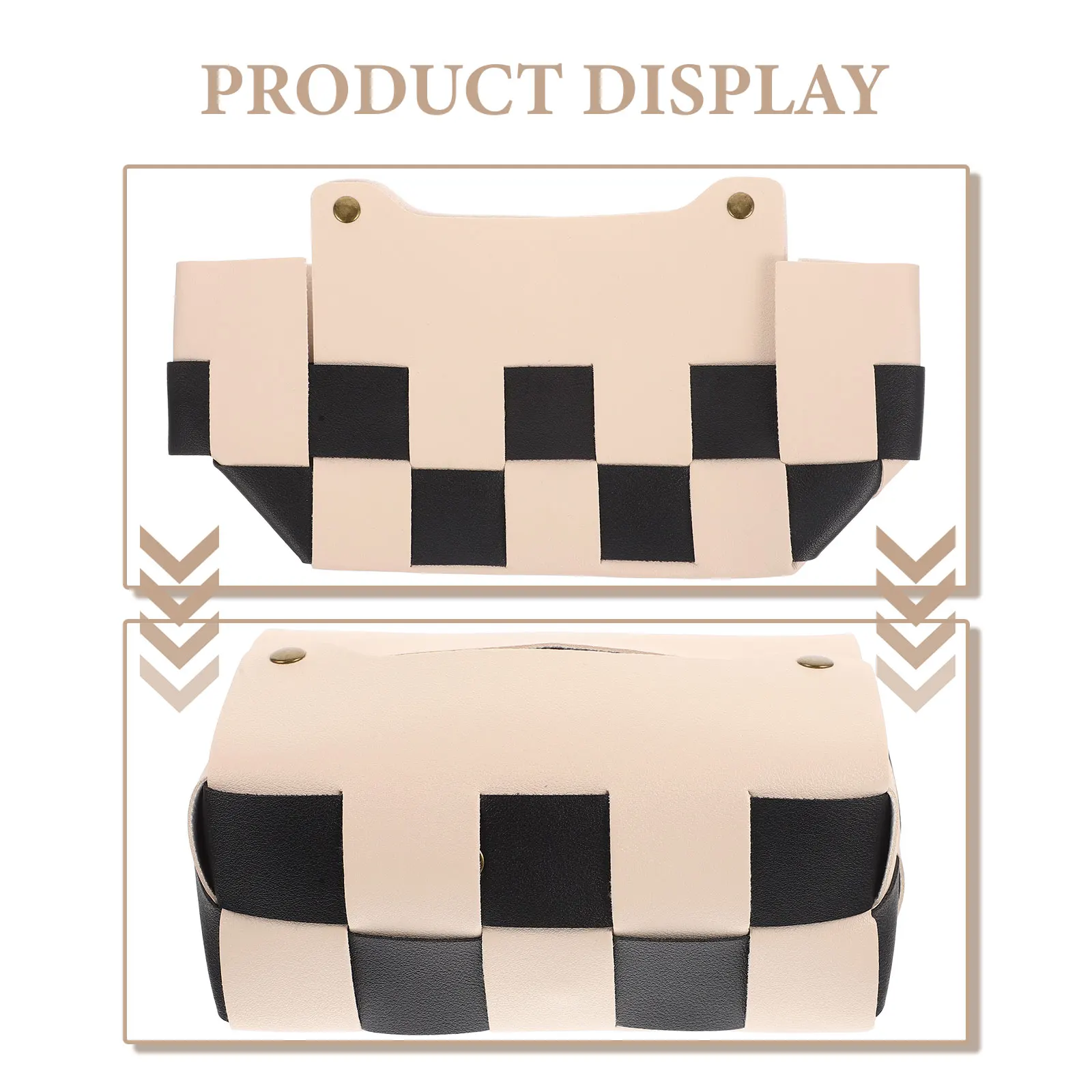 

Stylish Tissue Box Holder Premium Tabletop Tissue Case for Office Home Bar Hotel Room Decorative Paper Towel Dispenser