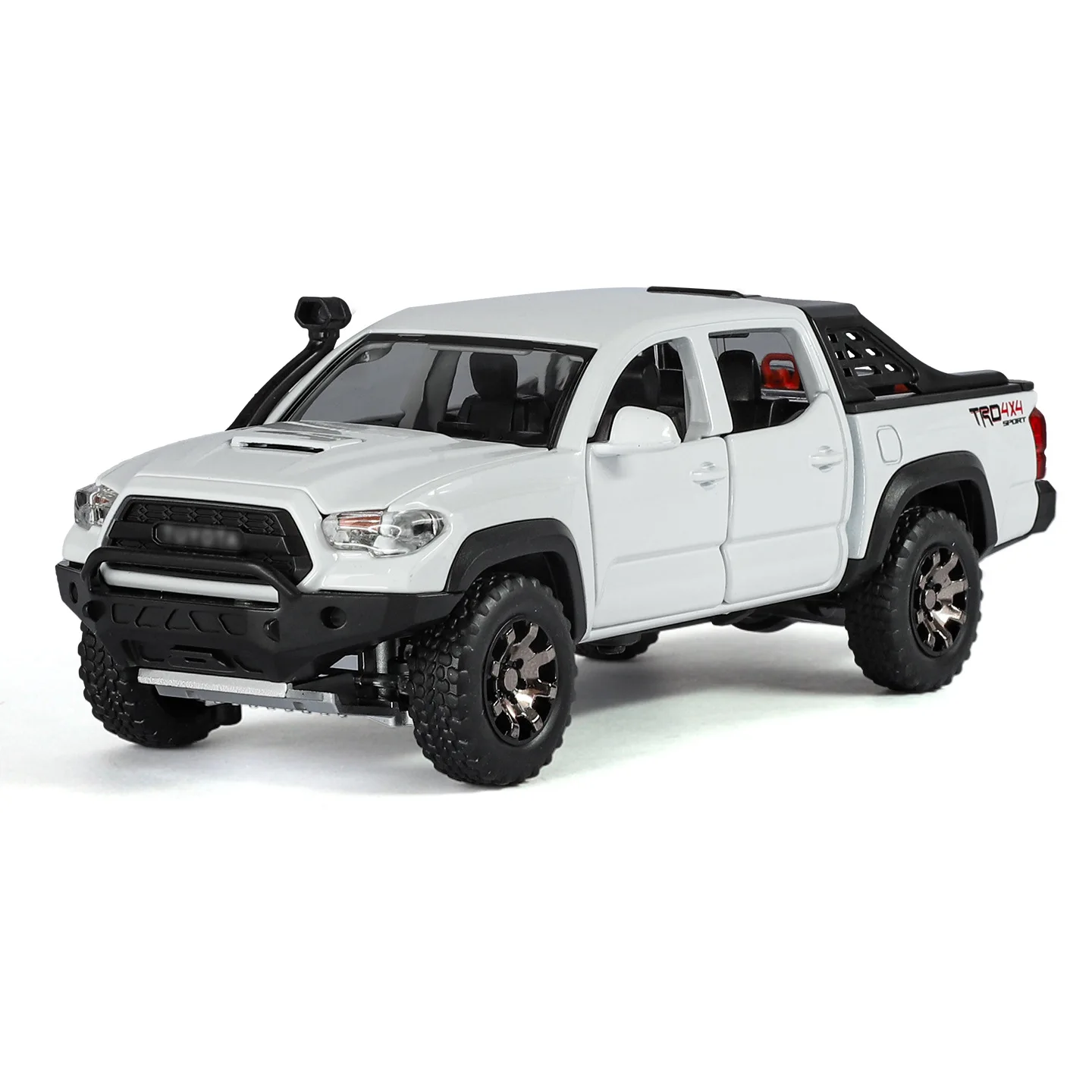 

1:32 Tacoma TRD Travel version simulation alloy off-road vehicle model sound and light pull back toy car ornament