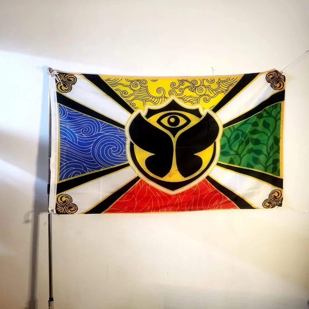 Tomorrowland-Flagge, Musik, elektronisches Tanzfest, Outdoor-Dekoration, 90 x 150 cm, Polyester