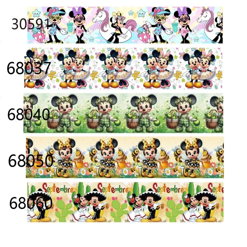 

10Yards Mickey Minnie Mexican Disney Grosgrain Ribbon for DIY Hairbows Decoration Materials