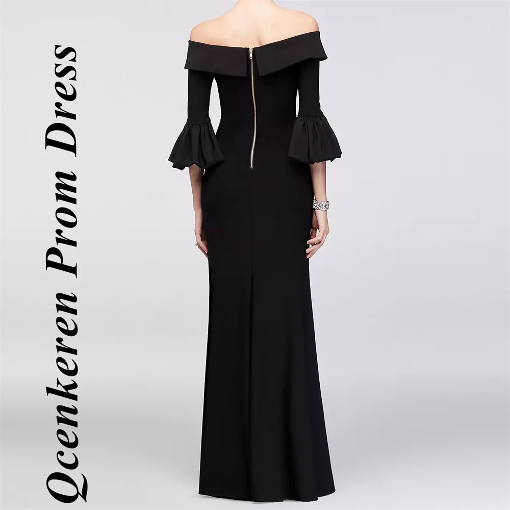 Qcenkeren Mermaid Prom Dress Floor-Length Off the shoulder Evening Dress Formal Dress Exposed back zipper gown 2024