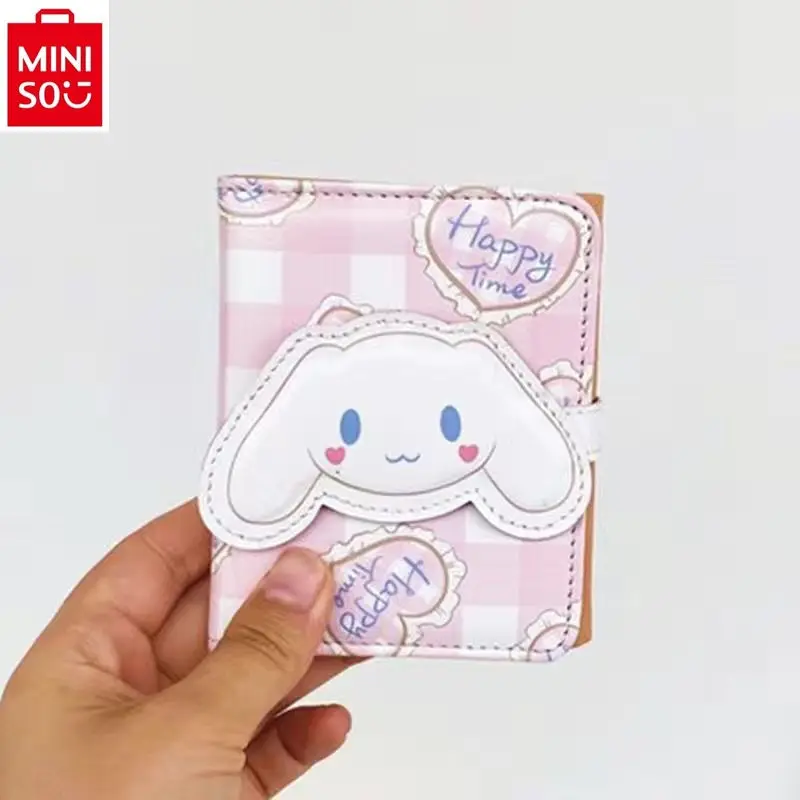 MINISO Cute Cartoon Jade Gui Dog Magnetic Buckle Children's Zero Wallet PU Anti Theft Multi Functional Women's Wallet