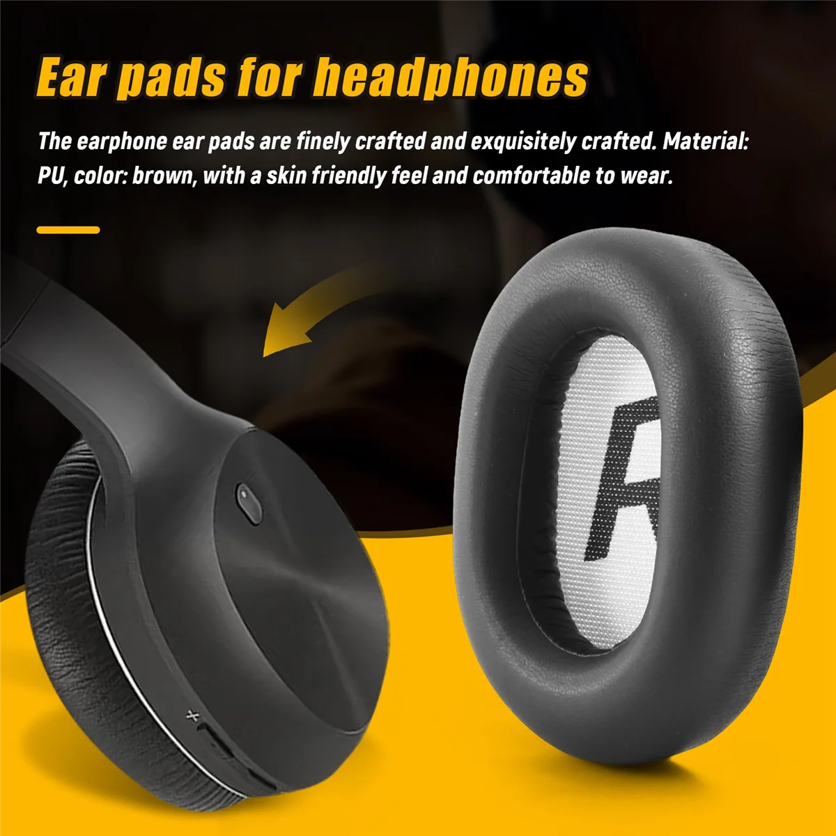 A88X Ear Pads Headband Ear Cushion Ear Cups Ear Cover Replacement for Plantronics Backbeat Pro 2 SE 8200UC Headphones