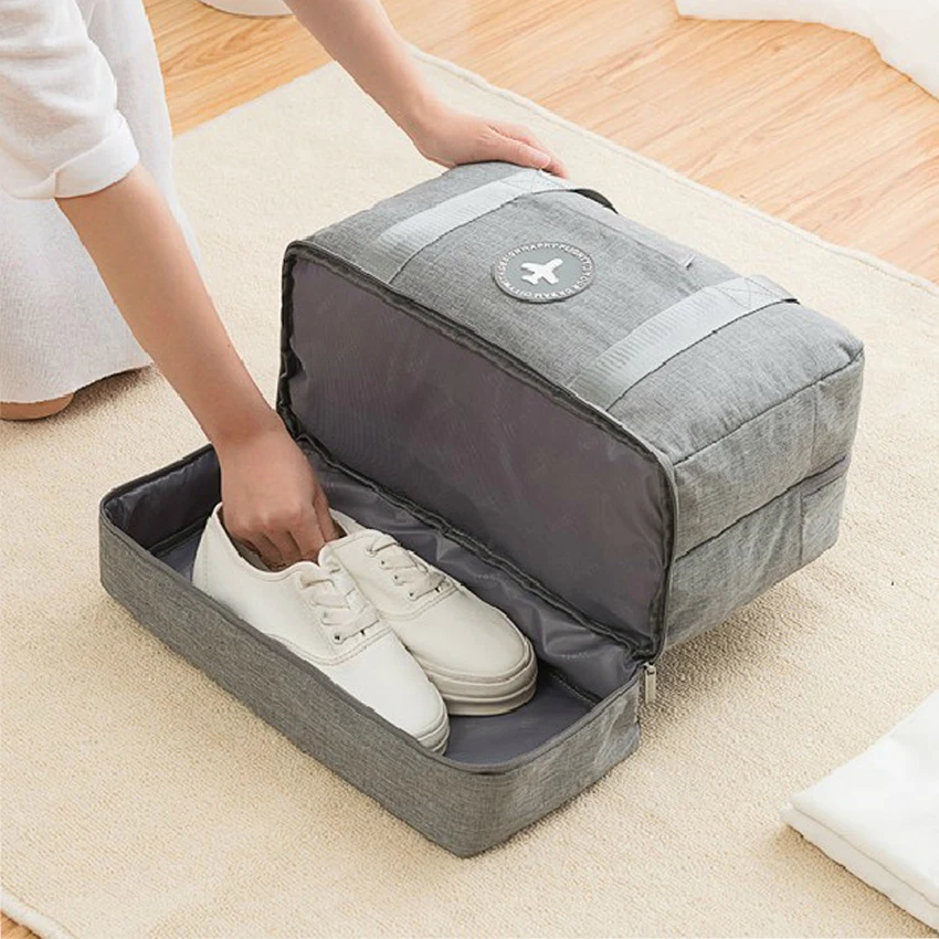 New Travel Clothes Organizer Bag Portable Luggage Shoes Bag Wet Dry Separation Beach Bag Towel Toiletries Makeup Storage Handbag