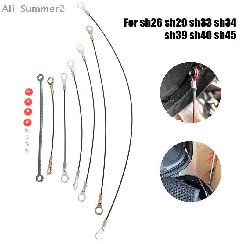 {MX} 1 Set 15/17/20/25/30/40cm Motorcycle Trunk Drawstring With Nut Screws For Scooter Top Case Limit Rope Accessories