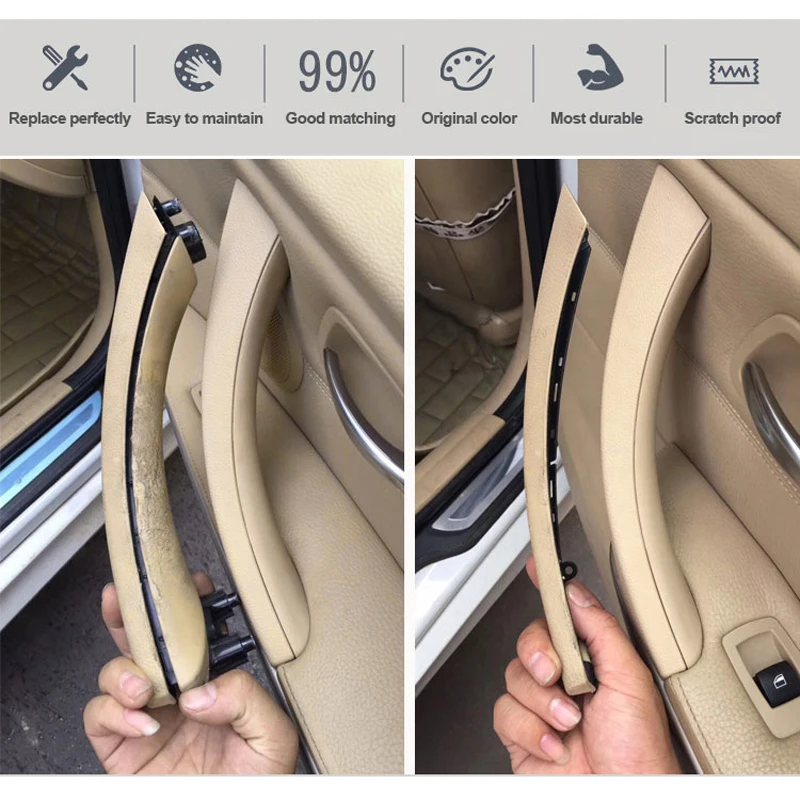 Porte intérieure Foy pour BMW Série 3, E90, E91, 318, 320, 325, 328, 330, 335, partie, panneau de portes intérieures, poignée, barre, couvercle de