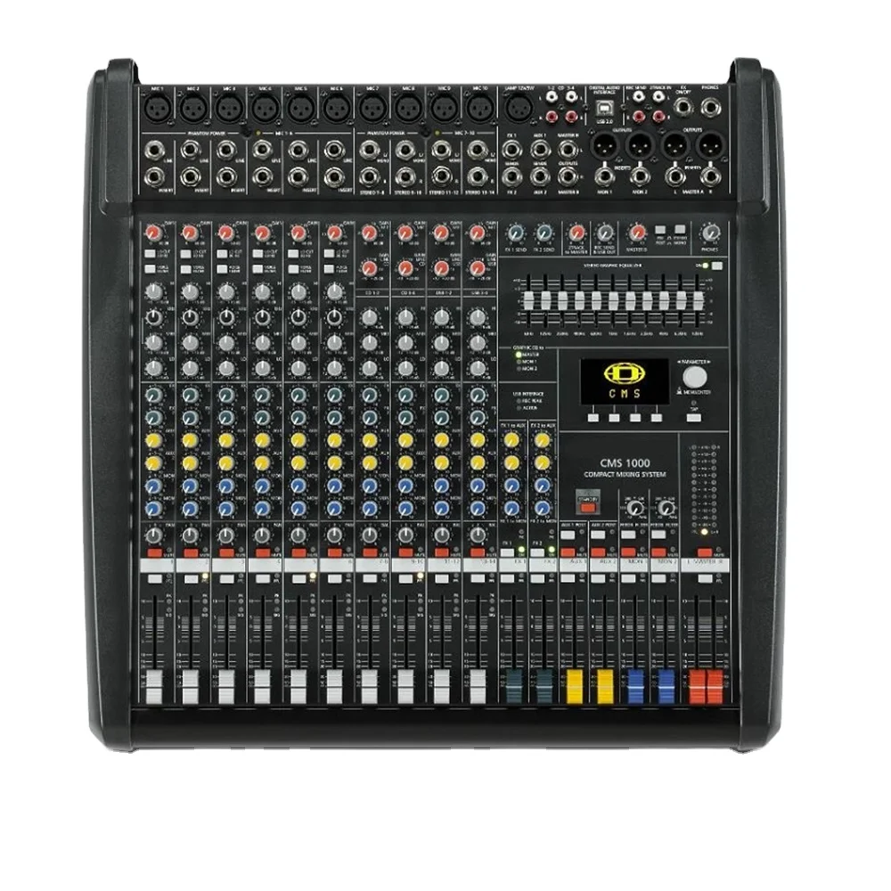 5A 1:1 Quality 10 CHANNEL CMS1000-3 CMS 1000 CMS1000 CMS 1000-3 Compact Mixing Console With Cover For Easy Carry