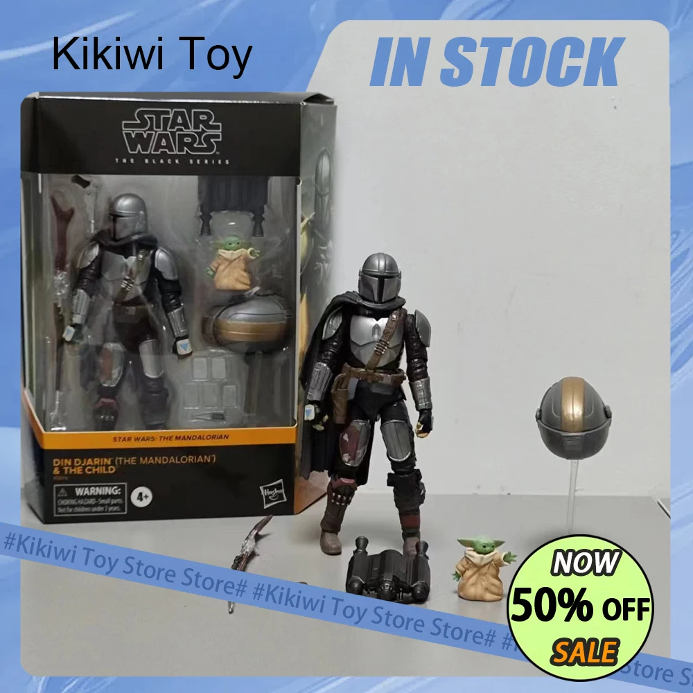 figurine-star-wars-mandalorien-de-6-pouces-avec-yoda-bebe-statue-d'action-modele-poupee-de-collection-ornement-jouets-de-bureau-cadeau