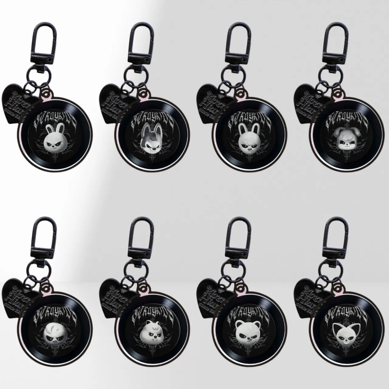 

SKZOO уличная детская знаменитость окружающая злая Xiaomi уличная квартира черная этикетка запись подвесной акриловый брелок Хэллоуин