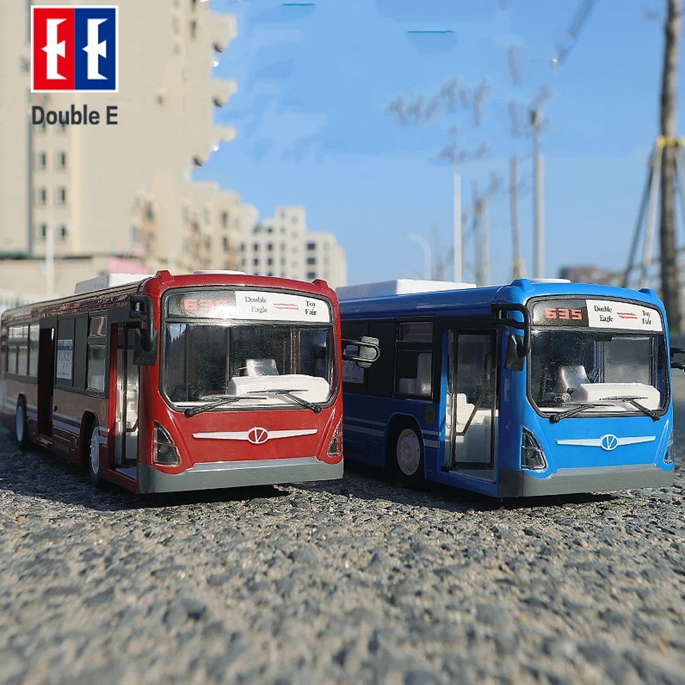 

Double E Rc Bus 6 CH 2.4G Radio Controlled Car City Express High Speed One Key Start Function Sound and Light Toys Boys Children