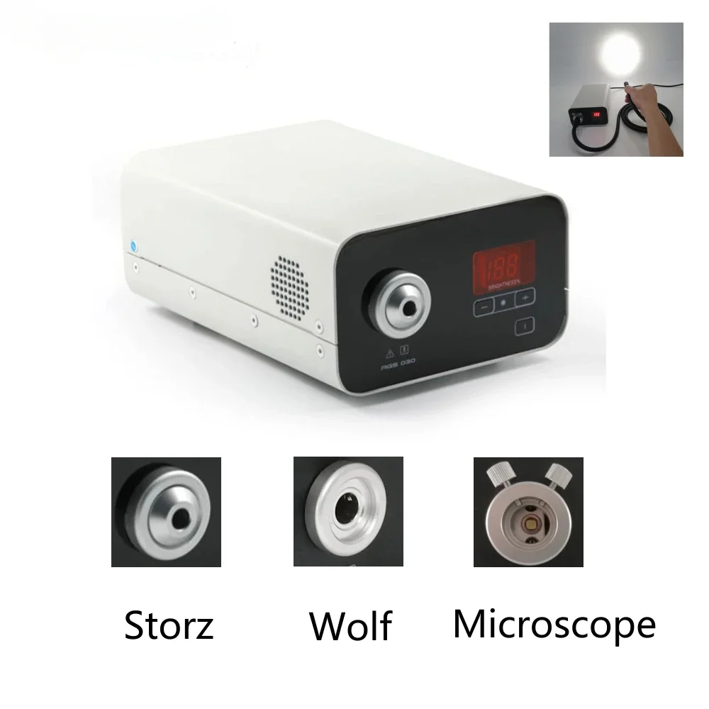 Medical Portable LED Endoscope Optics Microscope Light Source Fit Wolf Interface Customized Veterinary