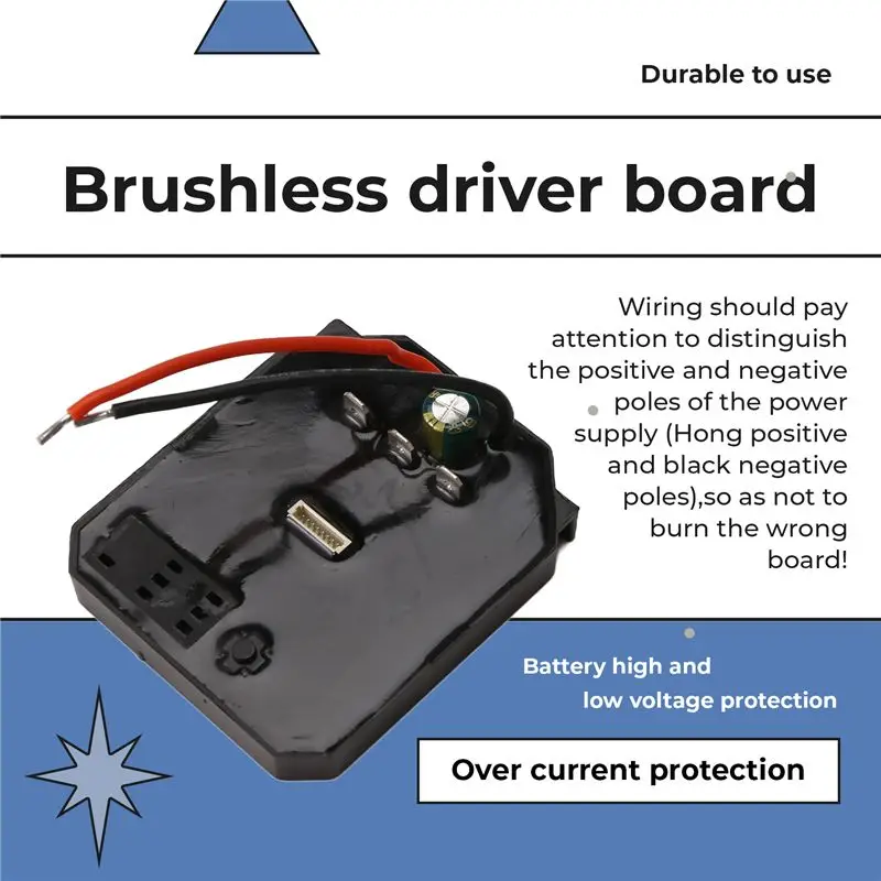 A24F-Universal Brushless Electric Wrench Accessories Control Board 18V Lithium Battery Controller Speed Regulation