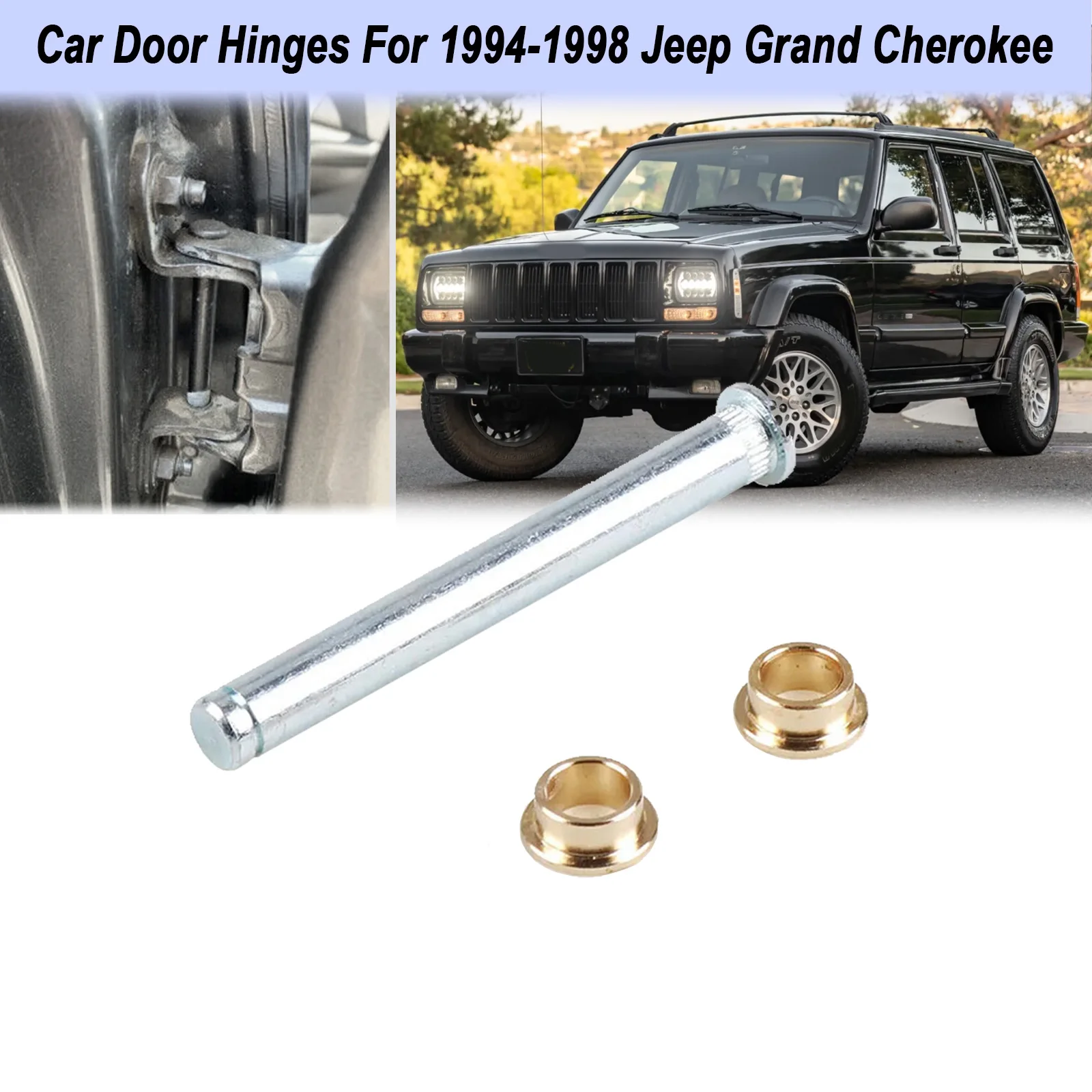 Kit de Reparo de Pino e Bucha da Dobradiça da Porta Dianteira do Carro para Jeep Grand Cherokee XJ ZJ 1994-1998 - Acessórios para Portas de Carro