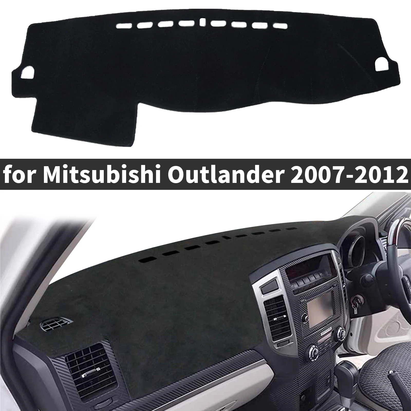 

for Mitsubishi Pajero Shogun Montero 2006-2020 V80 V87 V93 V97 Protective Carpet DashMat Sunshade Dashmat Dashboard Cover Pad