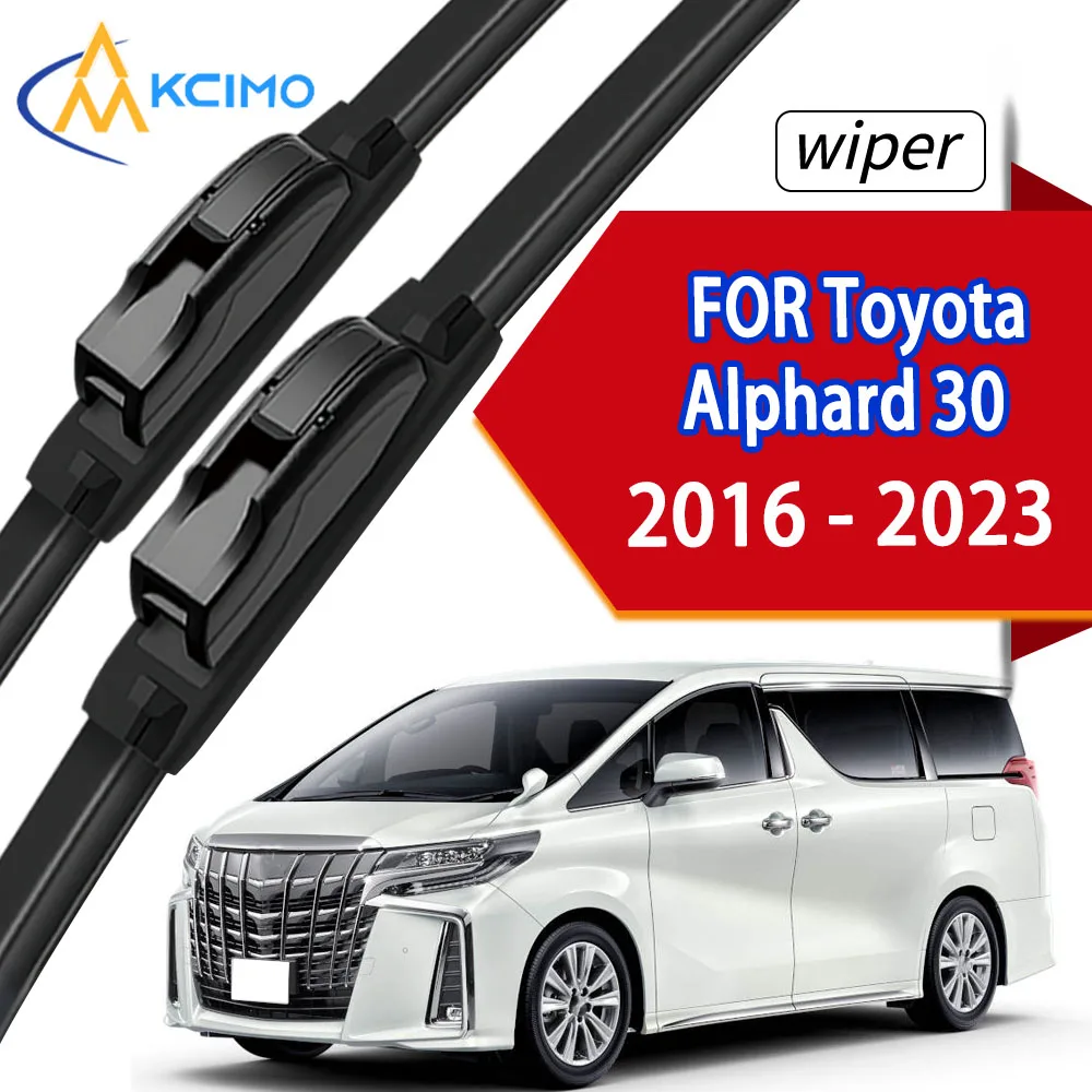 

2Pcs Front Wiper Blades For Toyota Alphard 30 2016 - 2023 Vellfire Lexus LM Quality Durable Rubber Windscreen Wipers