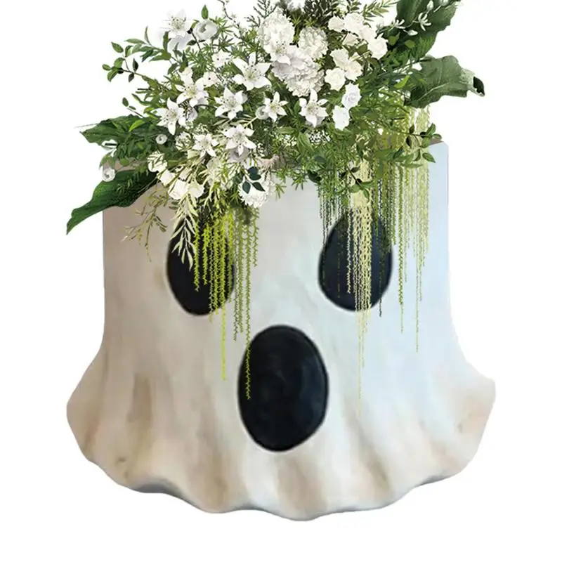 Ghost Flower Pot Resin Ghost Flower Pot Decor Cute Ghost Design Outdoor Decoration For Courtyard Porch Balcony Living Room