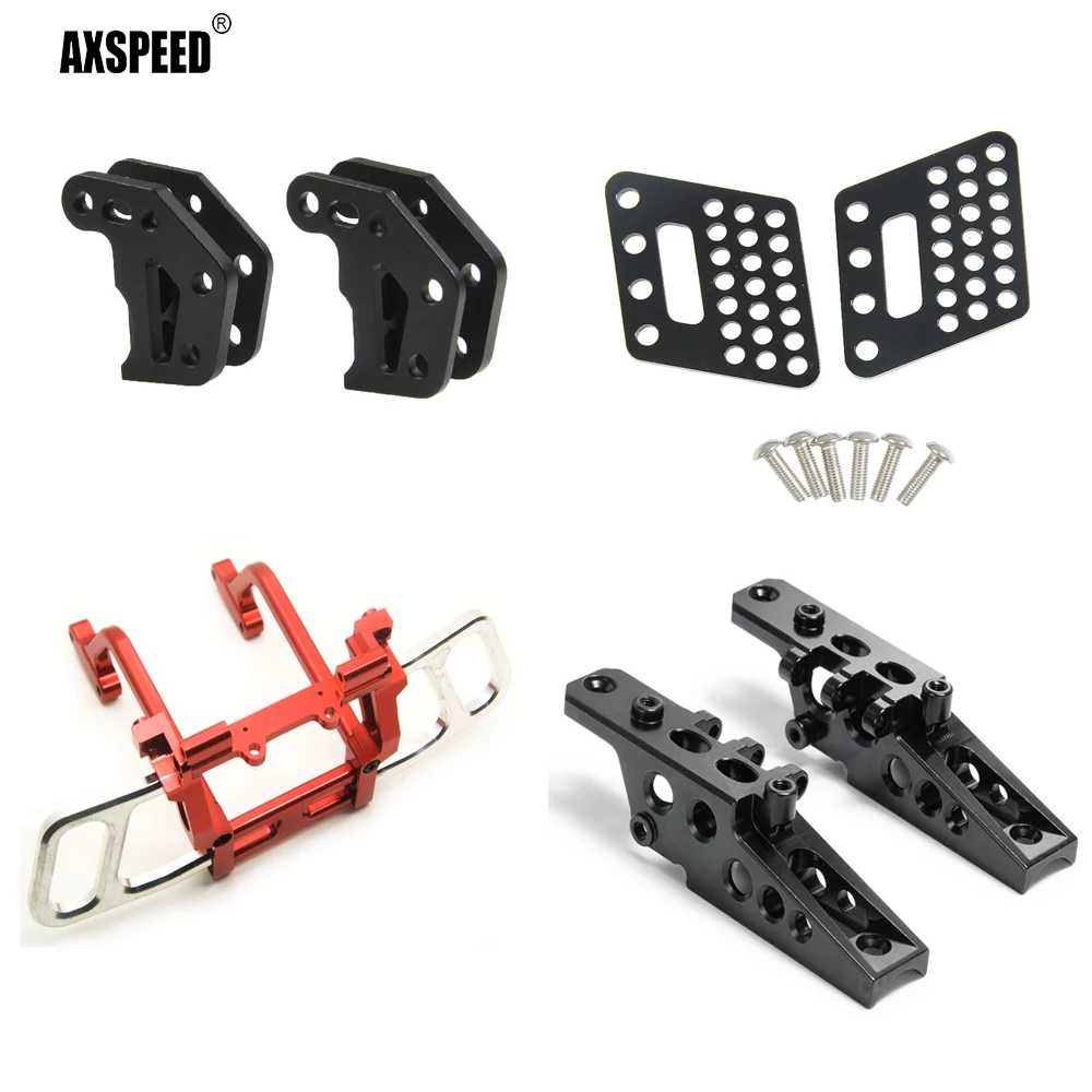 

AXSPEED Upper link linkage rod mount/Front Bumper/Rear Shock Tower/Shock Absorber Mount for Axial Wraith 1/10 RC Crawler Car