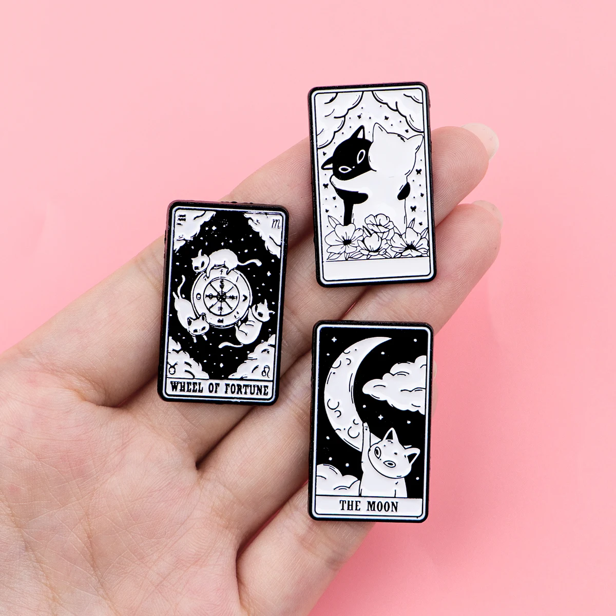 Witch Black Cats Enamel Pins Cartoon Animals Fox Brooch Lapel Pin Badge on Backpack Clothing Accessories Fashion Jewelry Gifts