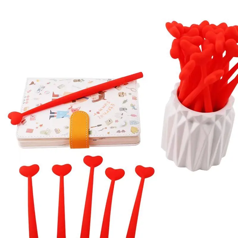 

Creative Cute Heart-shaped Rocking Pen Gel Pen Student Stationery Fountain Pen Red Love Student Stationery