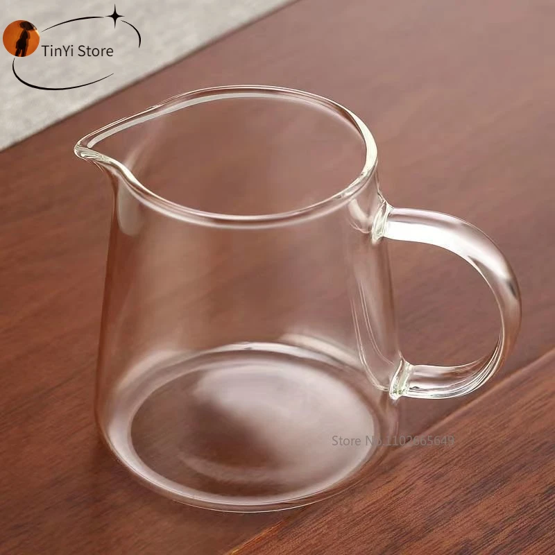 Jarra de vidrio transparente para leche, minijarra de vidrio para café, té y leche, vertedor de leche, 300/450/600ml