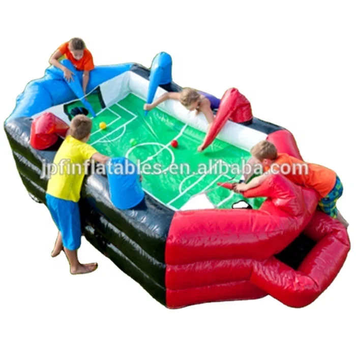 Inflatable hose hockey table game for kids, inflatable air hockey with slap shot for party