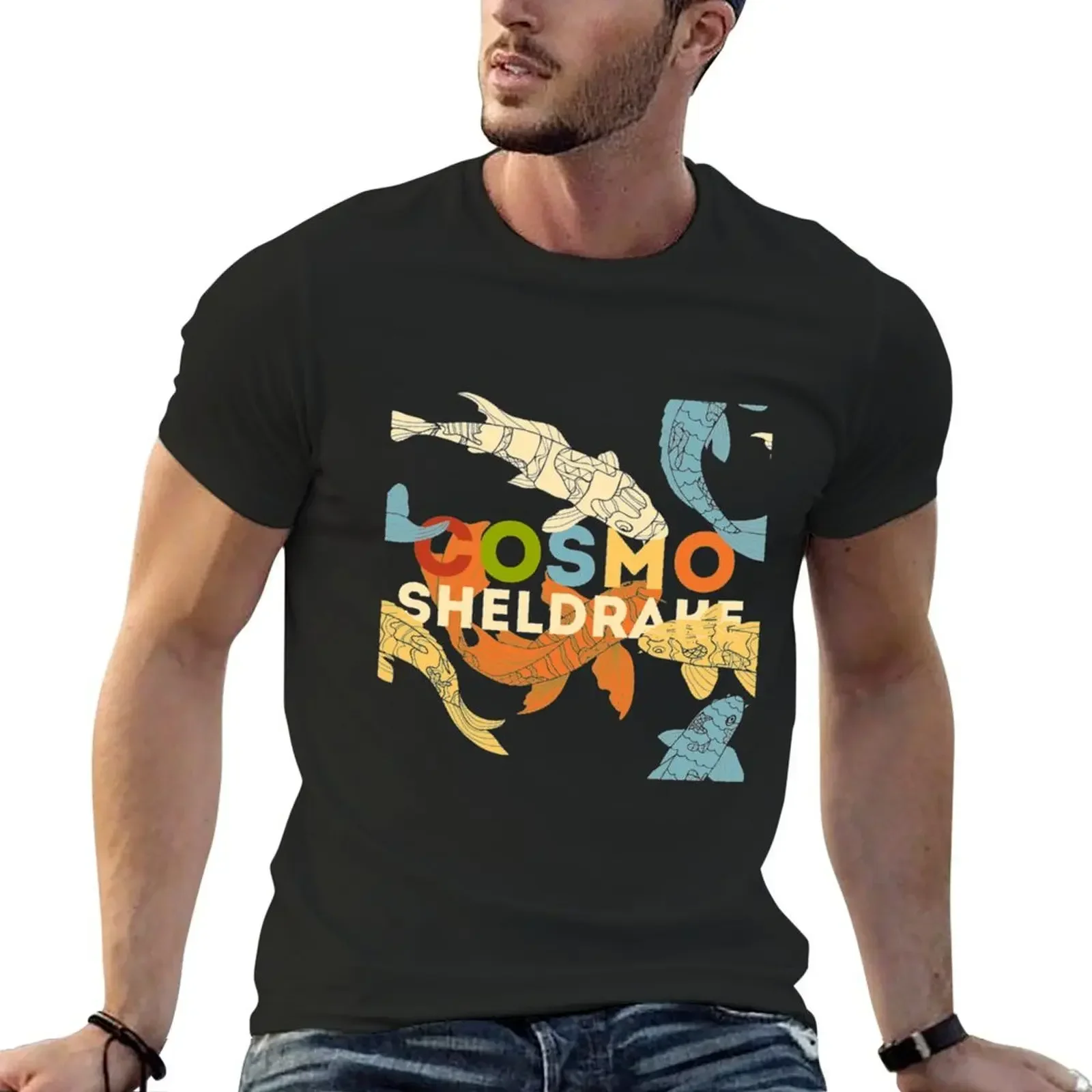 

Cosmo Sheldrake with Koi Fish T-shirt customizeds boys whites oversized fruit of the loom mens t shirts