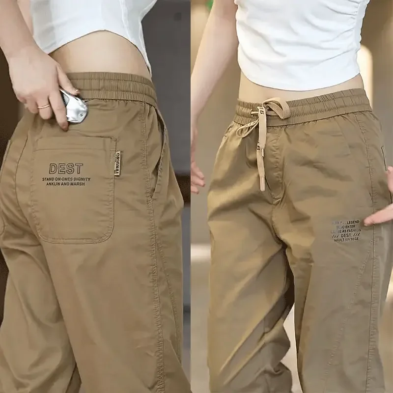 Man Pants Sports Pants Pants Men Spring Thin Breathable Bound Feet Workwear Motion New Casual