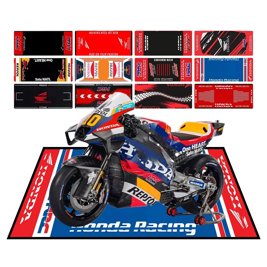 Custom Honda Motorcycle Carpet Floor Mat Racing Display Repair Carpet Locomotive Parking Cover Protective Blanket Garage Pit Mat